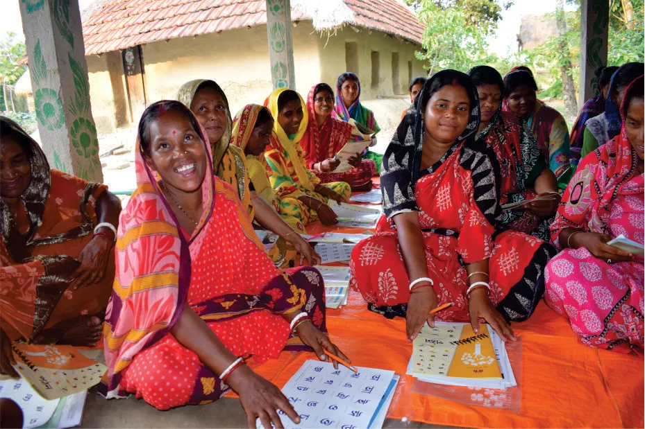 Adult learners at a VIDYA community centre