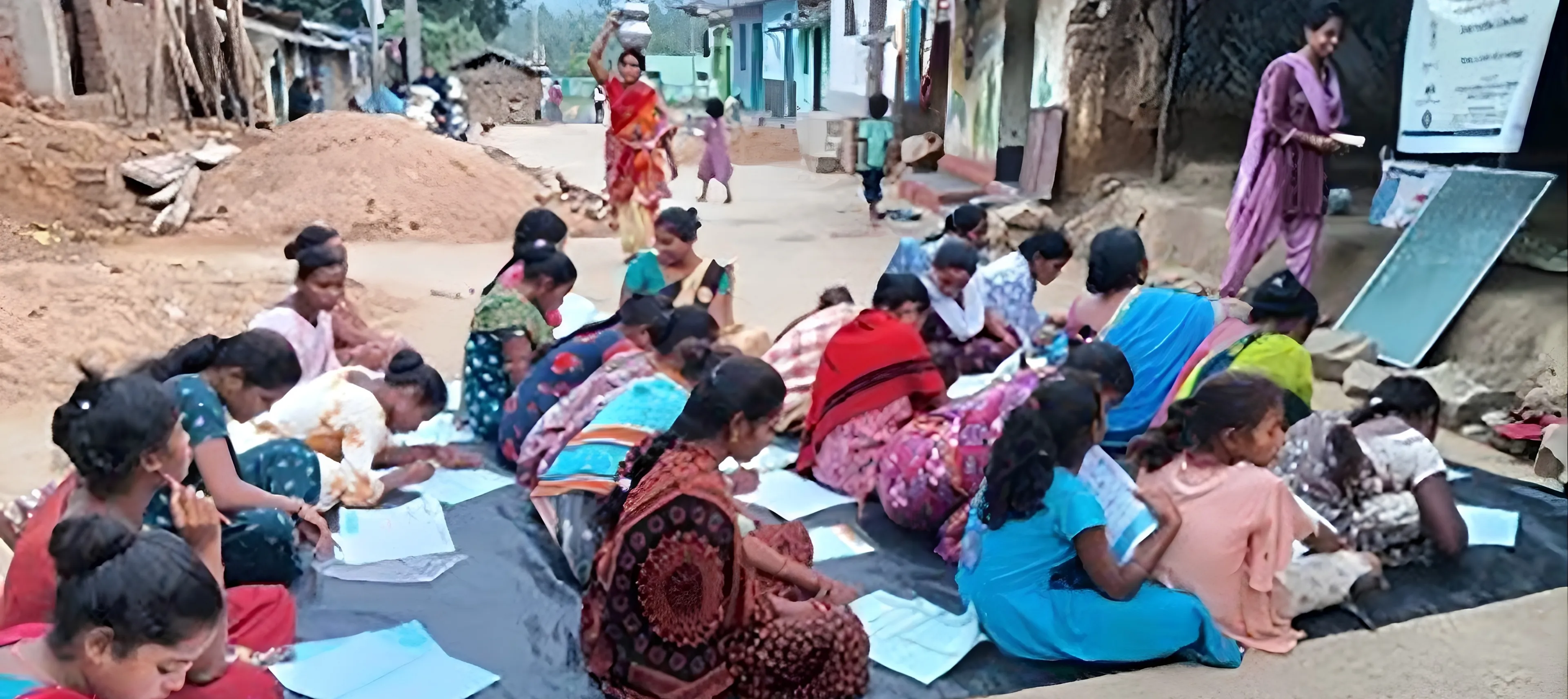 a learning session with flashcards and
          workbooks