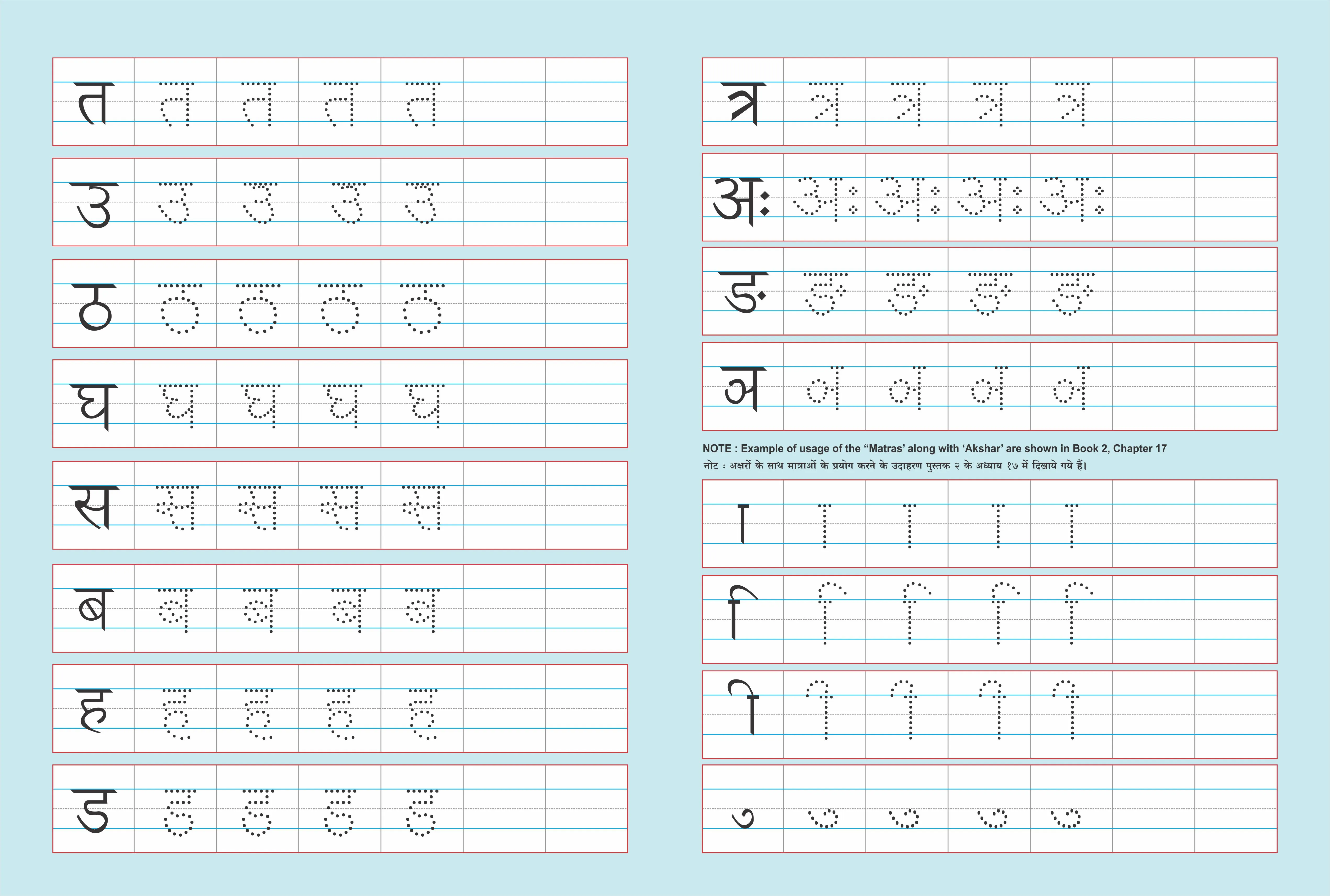 a learner's writing sheet